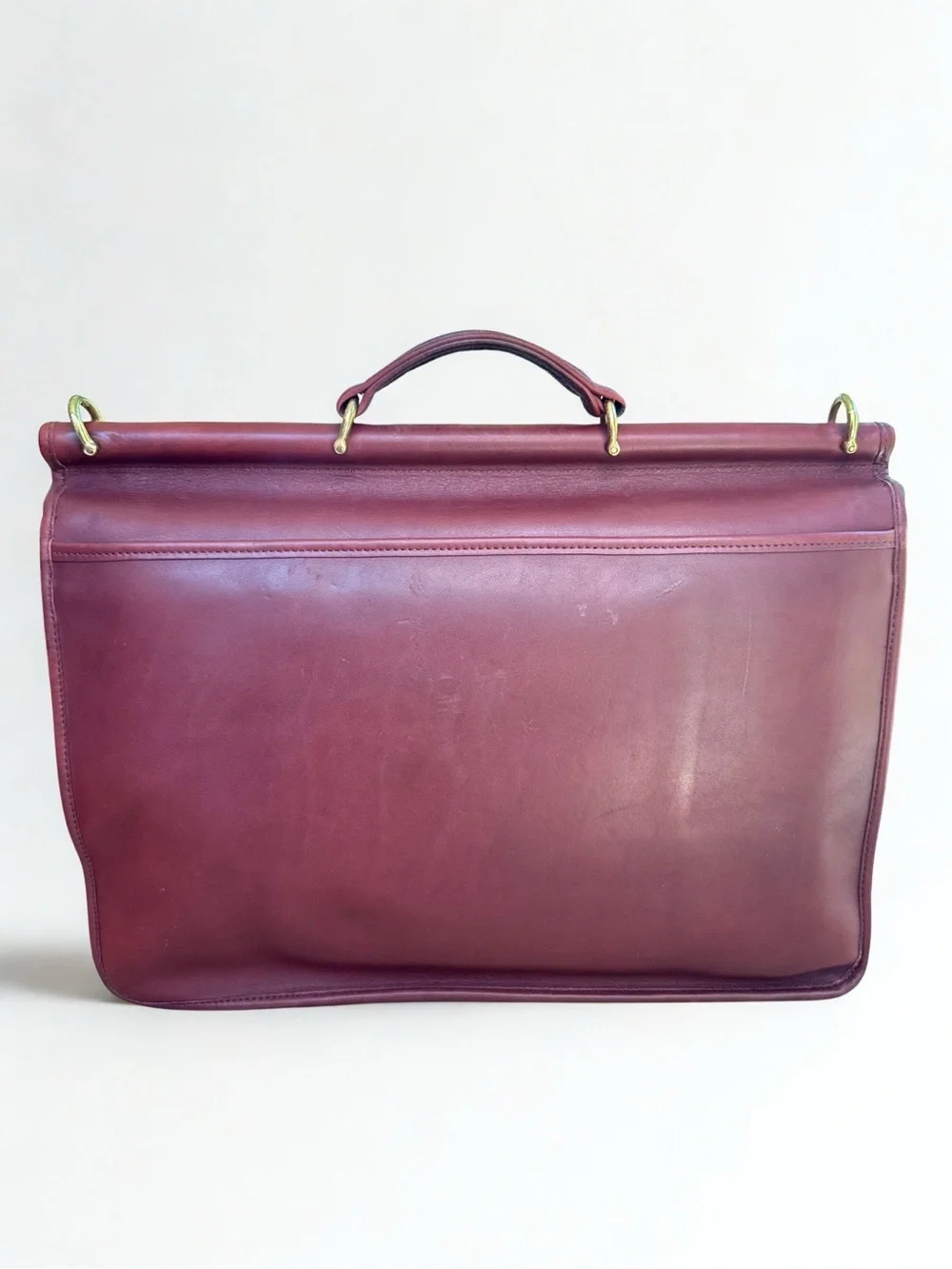 Vintage Coach Beekman Briefcase 5266 Rare Burgundy Leather Messenger Bag USA